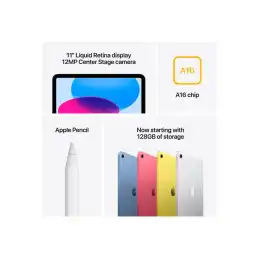 Apple iPad A16 Wi-Fi - Tablette - 128 Go - 11" IPS (2360 x 1640) - argent (MD3Y4TY/A)_6